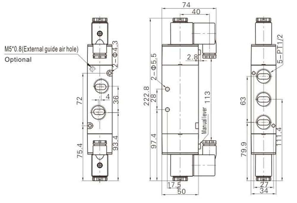 Габаритные размеры fluso 4V420-15 