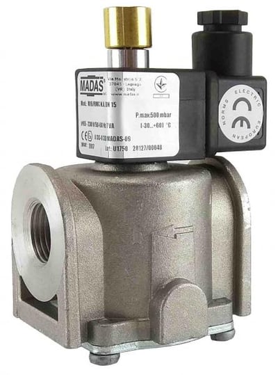 Електромагнітний клапан газовий MADAS M16/RMC N.C. DN15 Р0,5 (муфтовий) Н.З.