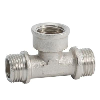 Трійник нікельований Gross (ЗВЗ) DN15 (1/2")