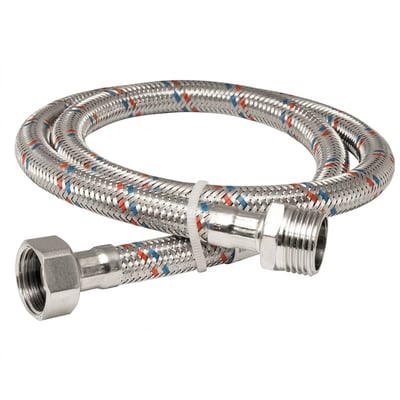 Шланг для воды Mateu FIL-NOX 1/2"×1/2" ВН 1000 мм в нержавеющей оплётке