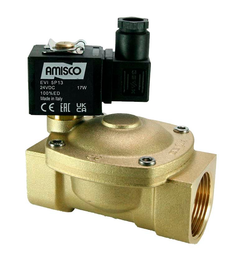 Электромагнитный клапан GEVAX 1901 11/4” непрямого действия НЗ 0.5 - 10 bar EPDM 24VDC