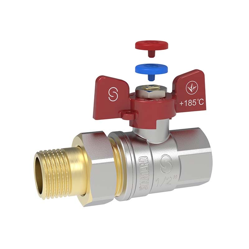 Кран кульовий STANDARD DN 15 (1/2") з американкою В-З