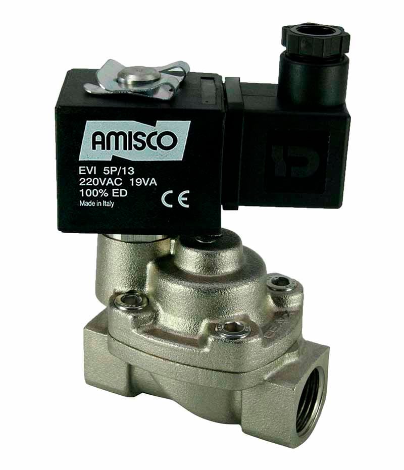 Електромагнітний клапан для пари GEVAX 4911C 1/2" Н.В. 0.5 - 10 bar +180C PTFE 220VAC