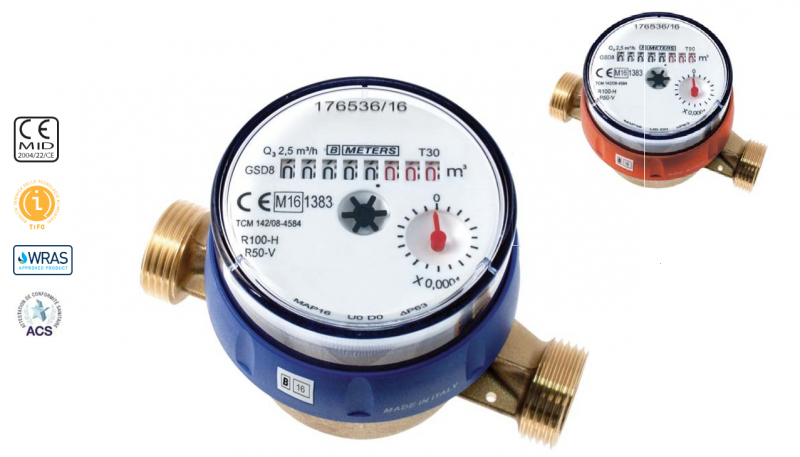 Счетчик холодной воды BMETERS GSD8 1/2" AF