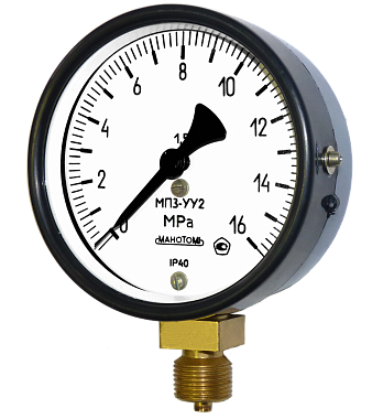 Манометр МП3-У2 технический 600кгс/см2 кл.1.5 М20х1,5-8g
