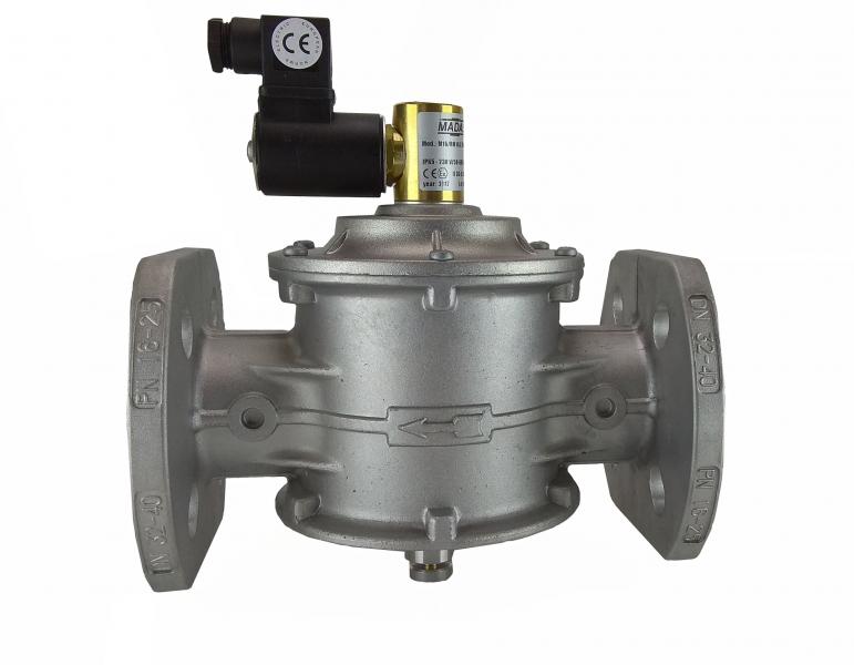 Электромагнитный клапан газовый MADAS M16/RM N.A. DN40 Р0,5 (фланцевый) Н.О.