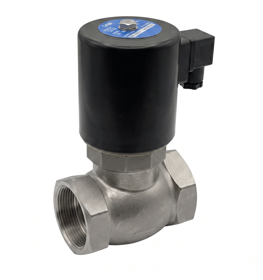 Електромагнітний клапан для пара GAMA ZQDF-40S 1 1/2" Н.З. 0 - 10 бар 200 ℃ PTFE 220VAC