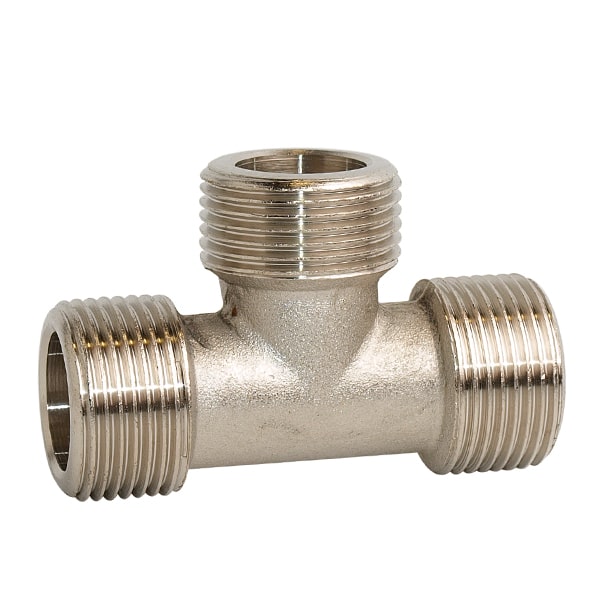 Тройник никелированный Gross (ННН) DN15 (1/2")