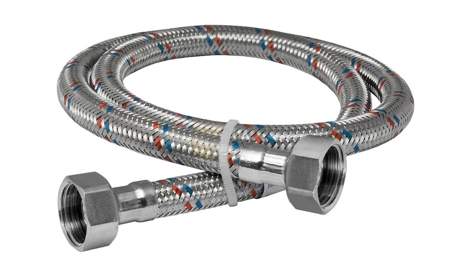 Шланг для воды Mateu FIL-NOX 1/2"×1/2" ВВ 400 мм в нержавеющей оплётке
