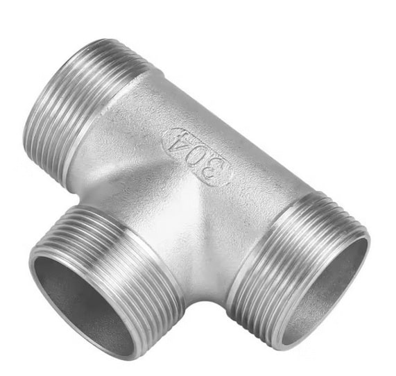 Тройник из нержавеющей стали AISI304 DN15 MMM